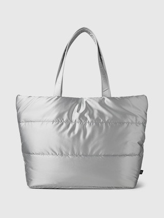 Metallic Puffer Tote Bag | Gap (US)