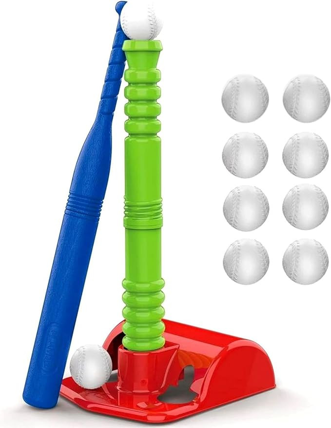 Play22 T Ball Set - Toddler Tball Set for Kids 3-5 with 23" Batting Tee - Baseball Tee, 8 Soft Ba... | Amazon (US)