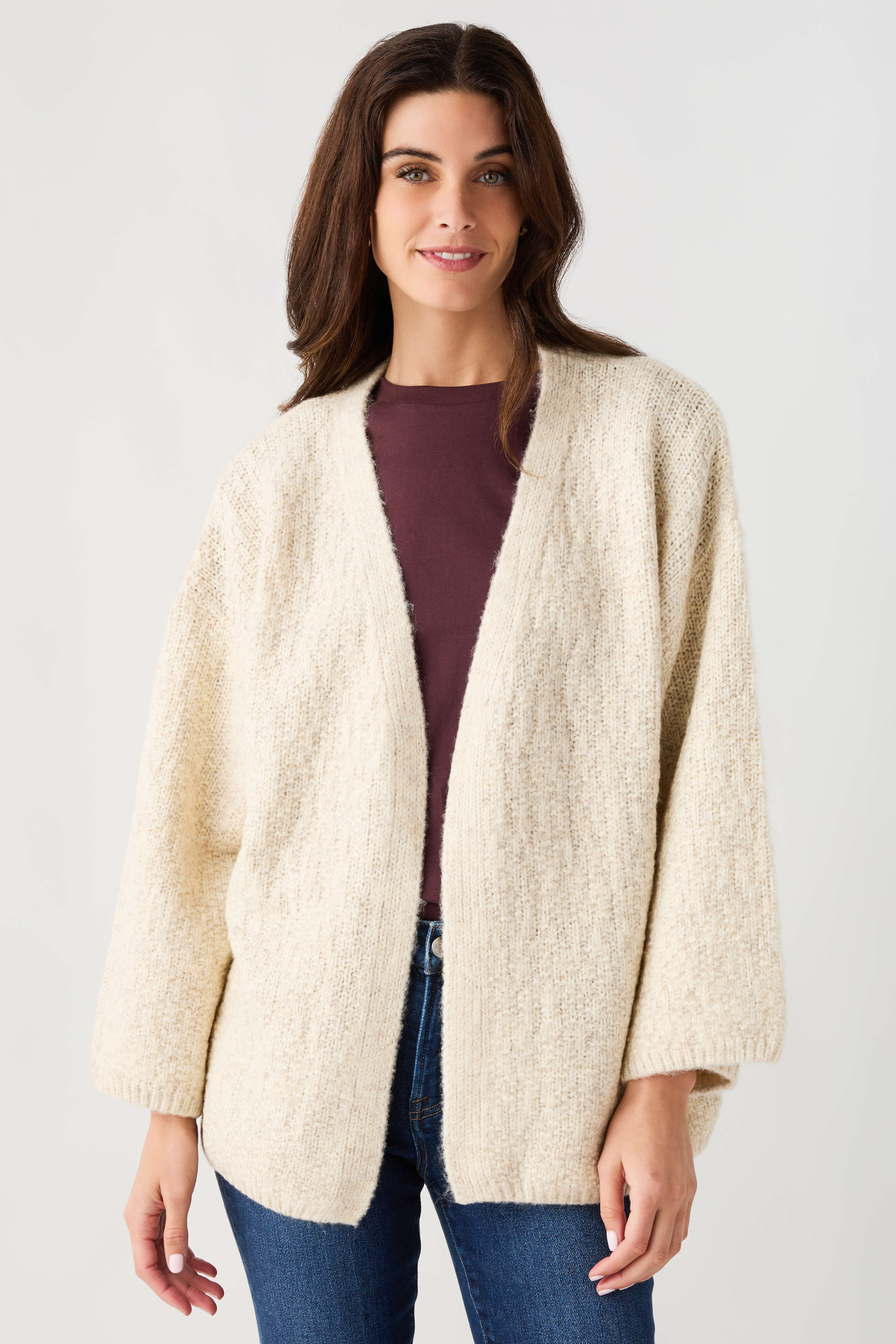 By Together Romania Open Front Cardigan | Social Threads
