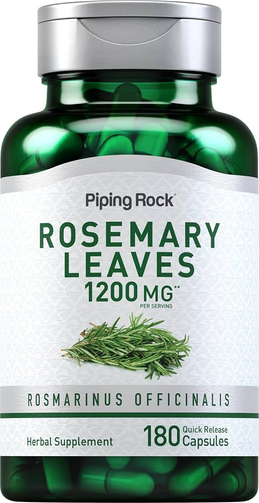 Piping Rock Rosemary Leaves | 180 Capsules | Herb Leaf Extract Supplement | Non-GMO, Gluten Free | Amazon (US)