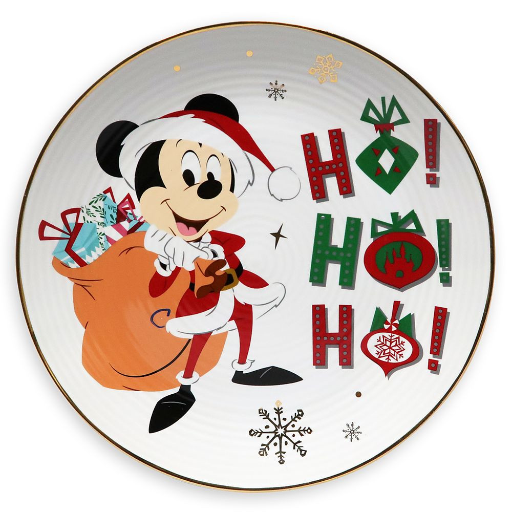 Santa Mickey Mouse Holiday Dessert Plate Official shopDisney | Disney Store