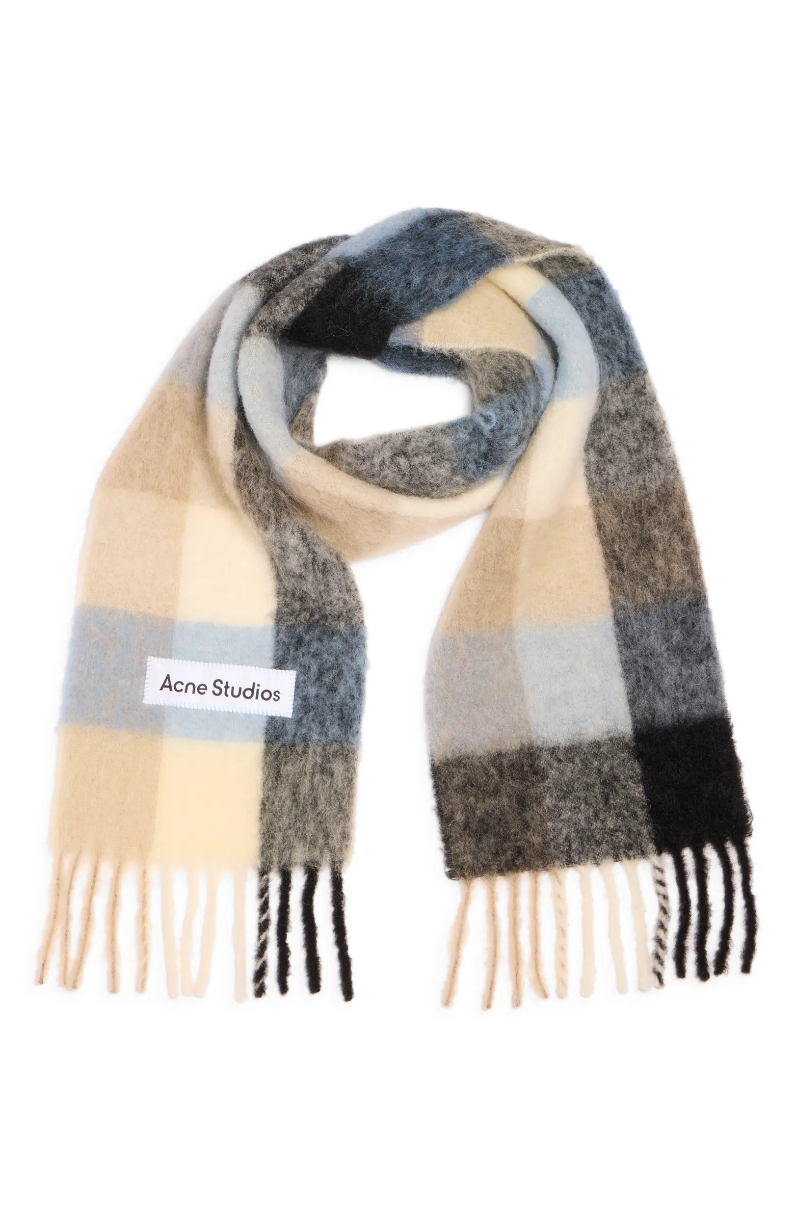 Vally Plaid Alpaca, Wool & Mohair Blend Scarf | Nordstrom