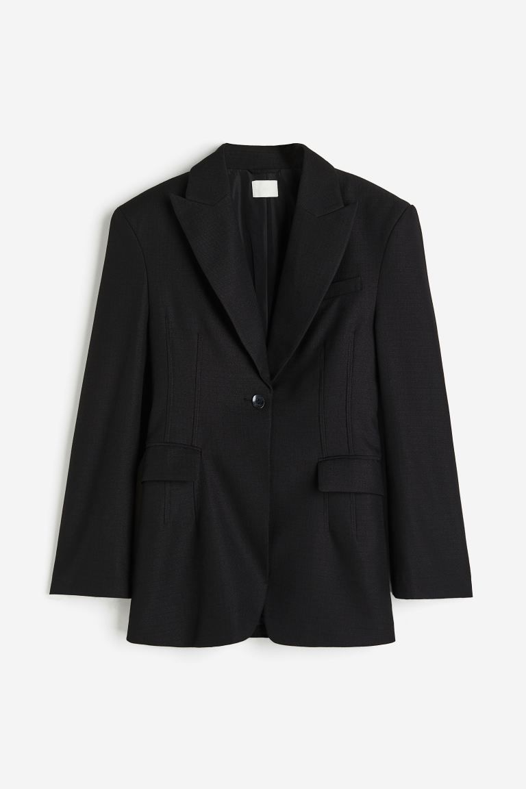 Tapered-waist Blazer - Black - Ladies | H&M US | H&M (US + CA)