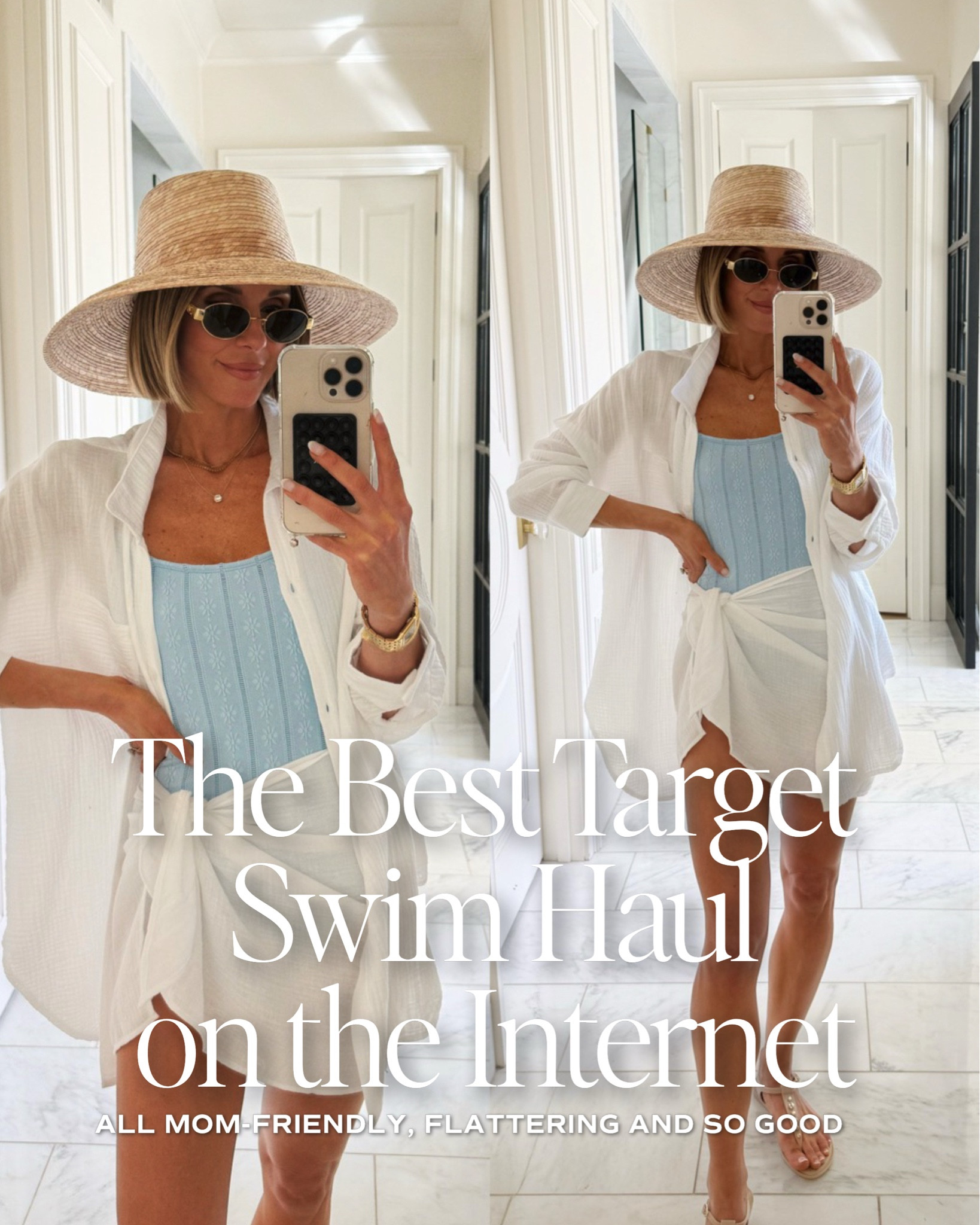 My top swimsuit and cover ups from @Target I'm 5'7 wearing size small in all