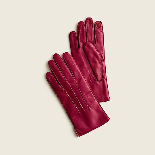 Cashmere-lined leather touchscreen gloves | J.Crew US