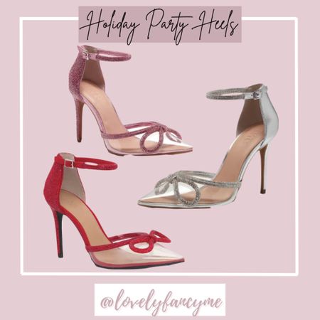 The cutest holiday heels, diamond bow clear heels from Macy’s. Comes in silver, red, and pink. Perfect for a holiday party outfit or New Year’s outfit. Xoxo! 

Follow my shop @lovelyfancyme on the @shop.LTK app to shop this post and get my exclusive app-only content!

#liketkit #LTKshoecrush #LTKunder100 #LTKwedding #LTKHoliday #LTKCyberweek #LTKsalealert #LTKGiftGuide #LTKCyberweek #LTKSeasonal
@shop.ltk