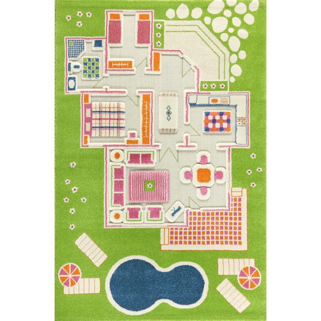 Play House 3-D Activity Mat, Green Large | Maisonette