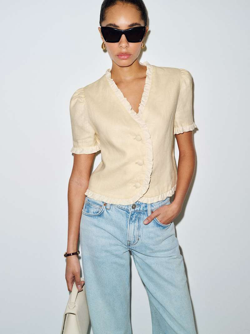 Bess Linen Top | Reformation (Global)