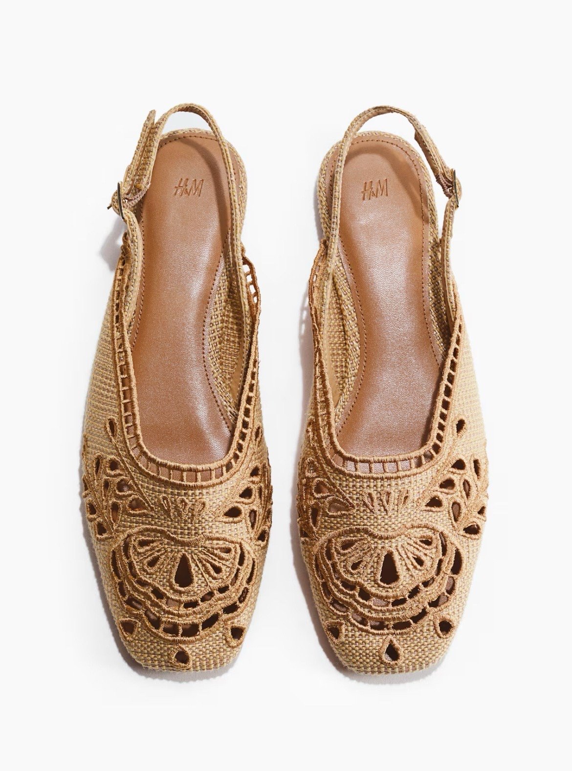 Raffia eyelet sling back flats 

#LTKSeasonal