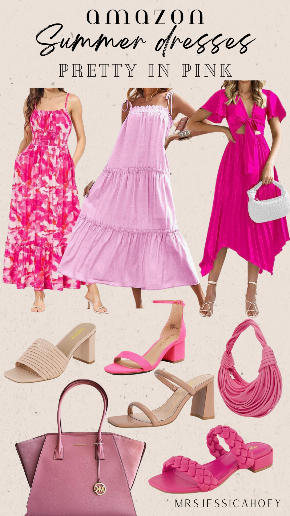 Summer dress. Women’s maxi dresses. Wedding guest dresss. Women’s heels. Sandals. Handbags. Pink dress. Barbie. Barbie outfit. 🩷

#LTKunder50 #LTKshoecrush #LTKFind