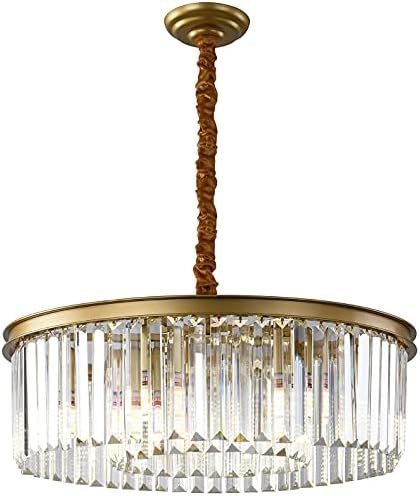 Gold Modern Crystal Chandelier Lighting Semi Flush Mount Ceiling Light Fixture 2-Tier K9 Crystal ... | Amazon (US)
