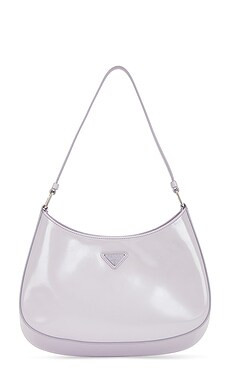 FWRD Renew Prada Cleo Shoulder Bag in Silver from Revolve.com | Revolve Clothing (Global)