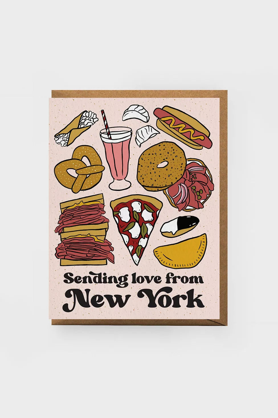 Boss Dotty New York Food Love Greeting Card | Urban Outfitters (US and RoW)