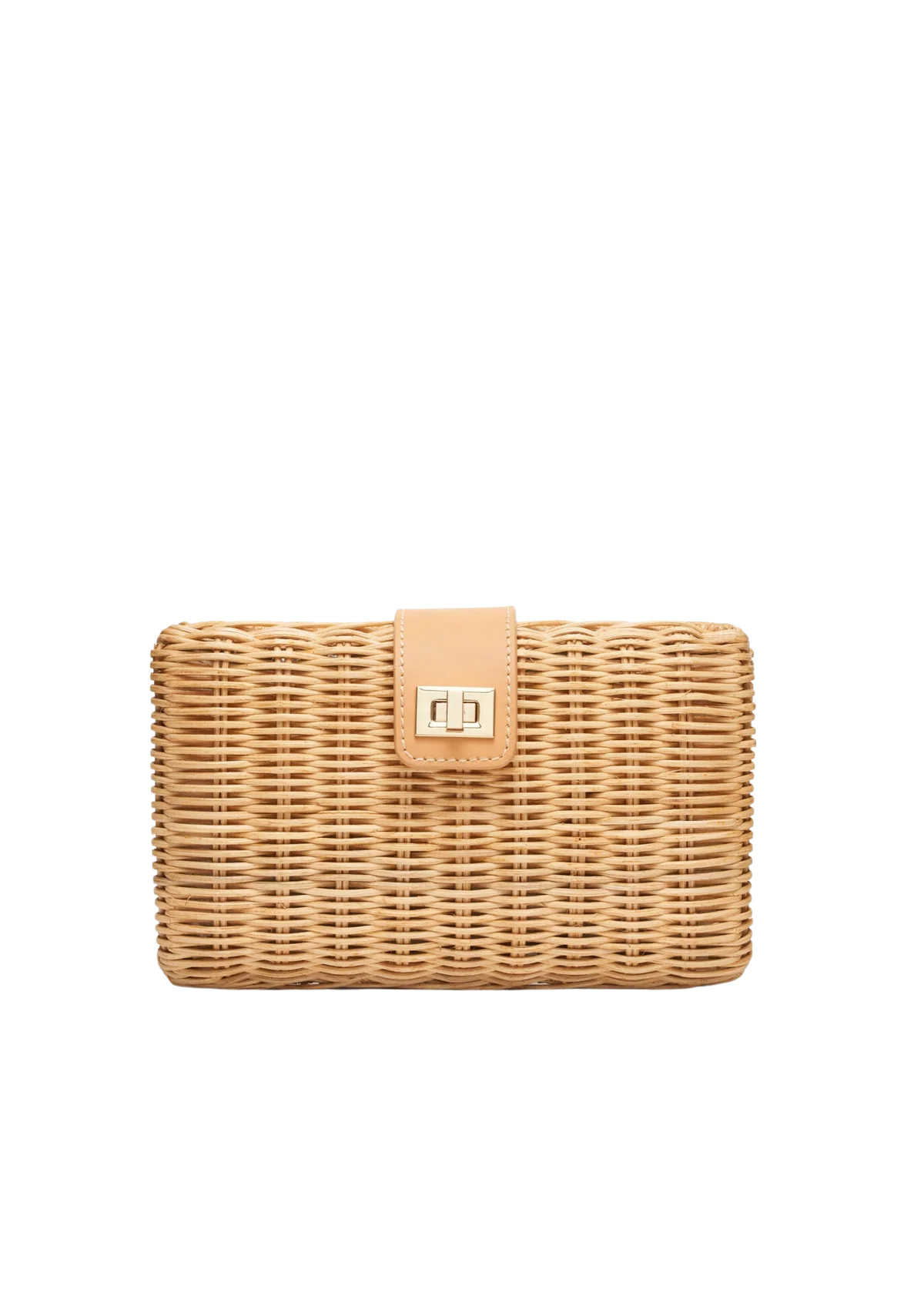 Lou Wicker Straw Clutch Bag | Over The Moon