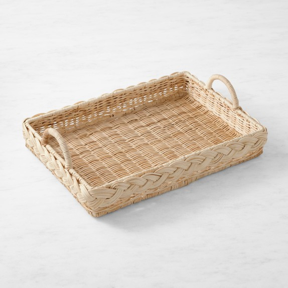 AERIN x Williams Sonoma Rectangular Woven Tray | Williams-Sonoma
