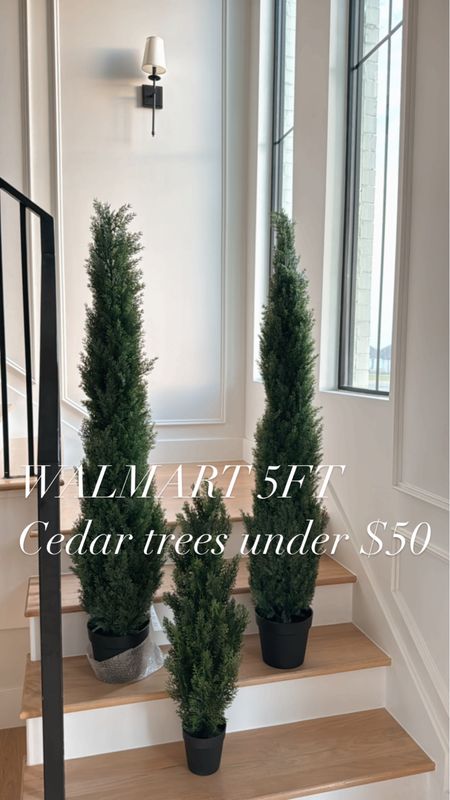 WALMART 5FT cedar outdoor trees! Now under $50! 

#LTKSeasonal #LTKsalealert #LTKhome