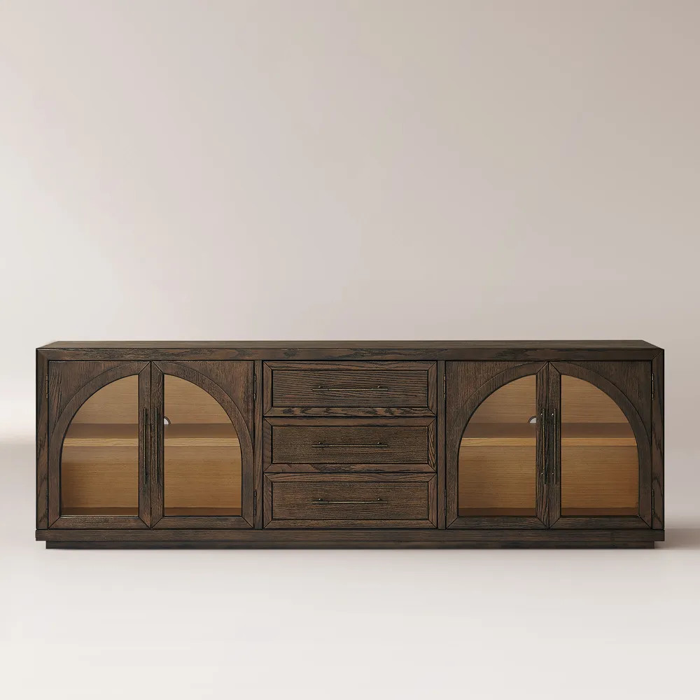NEW ARRIVALValborg 80" Oak Media Console | Hernest