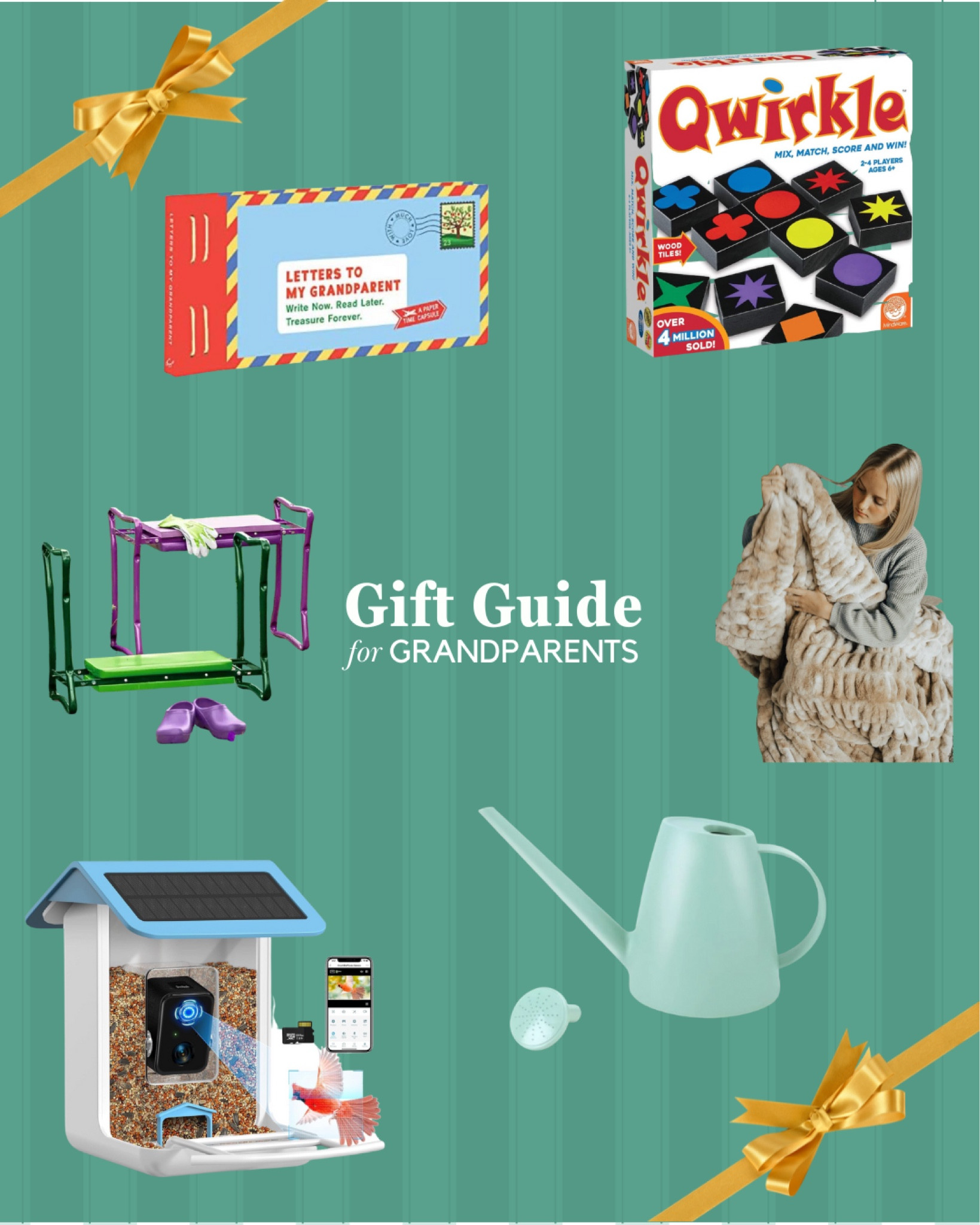 The ultimate gift guide for grandparents!

Bird feeder camera, garden stool, knee pads, letters, quirkle, game, watering can, lola blanket, softest blankett

#LTKHoliday #LTKGiftGuide