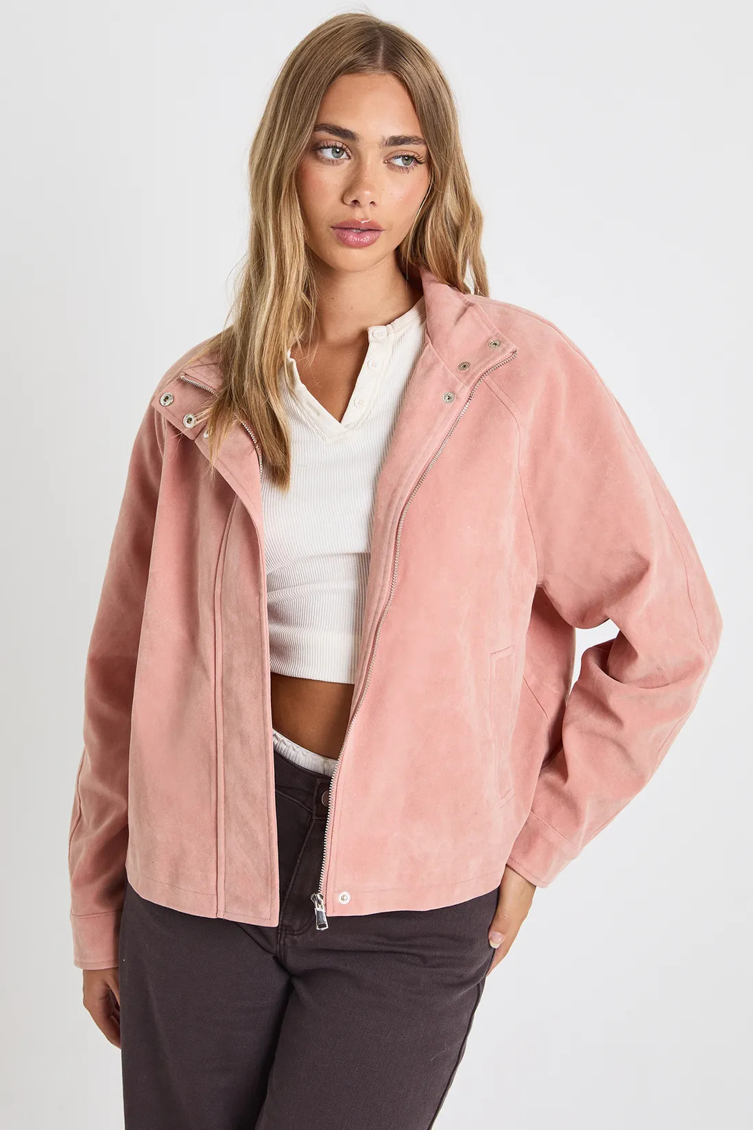 Faux Suede Bomber Jacket | Boohoo.com (UK & IE)
