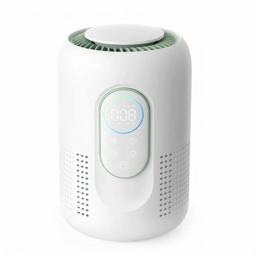 Anqtovp Quad Layer HEPA Air Purifier 4 Fan Speeds PM2.5 Monitor 21 dB Sleep Mode Dimmable Night Light for Nursery Bedroom 1 Piece Covers 250 sq ft | Lowe's