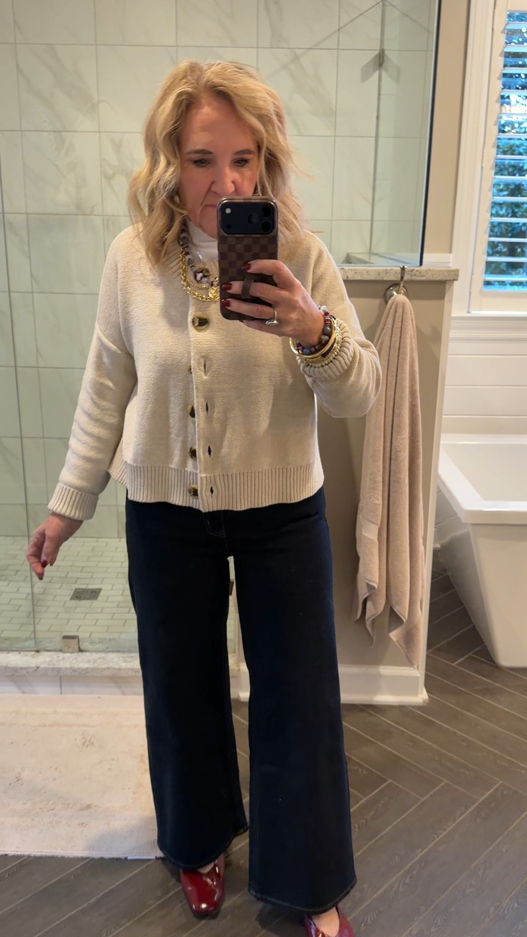 Quince restocks! Jeans size 29 waist inseam 28 they do run a little small so size up if inbetween 
Cotton cardigan is a top seller. Size medium 
Boots size up 1/2
Allie & Bess my collection! TREAT35 35% off sitewide today other wise code NANETTE20 20% off 
Gucci bag is a splurge and so elegant  

#LTKSeasonal #LTKOver40 #LTKootd