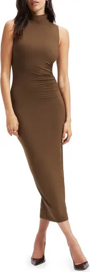 Good American Good Touch Sleeveless Turtleneck Body-Con Midi Dress | Nordstrom | Nordstrom