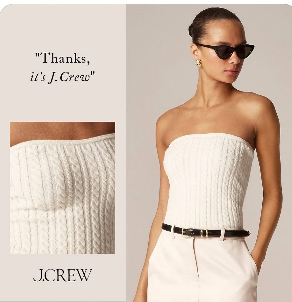 Cable-knit tube top in merino wool. Comes in 3 colors.
Now $69.50
From $98.00 (29% Off)

#LTKFindsUnder100 #LTKSaleAlert