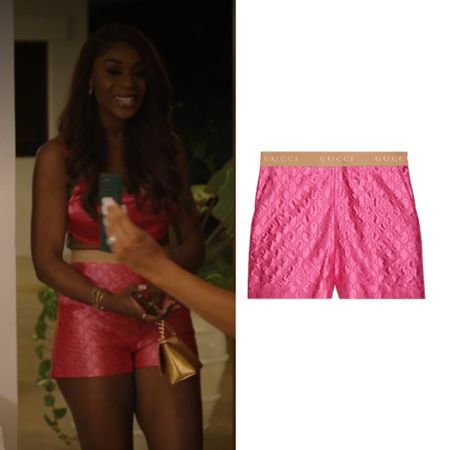 Nneka Ihim’s Pink and Gold Satin Shorts