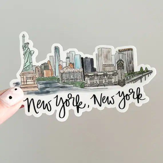 New York City (New York) Skyline/landmark sticker | Etsy (US)