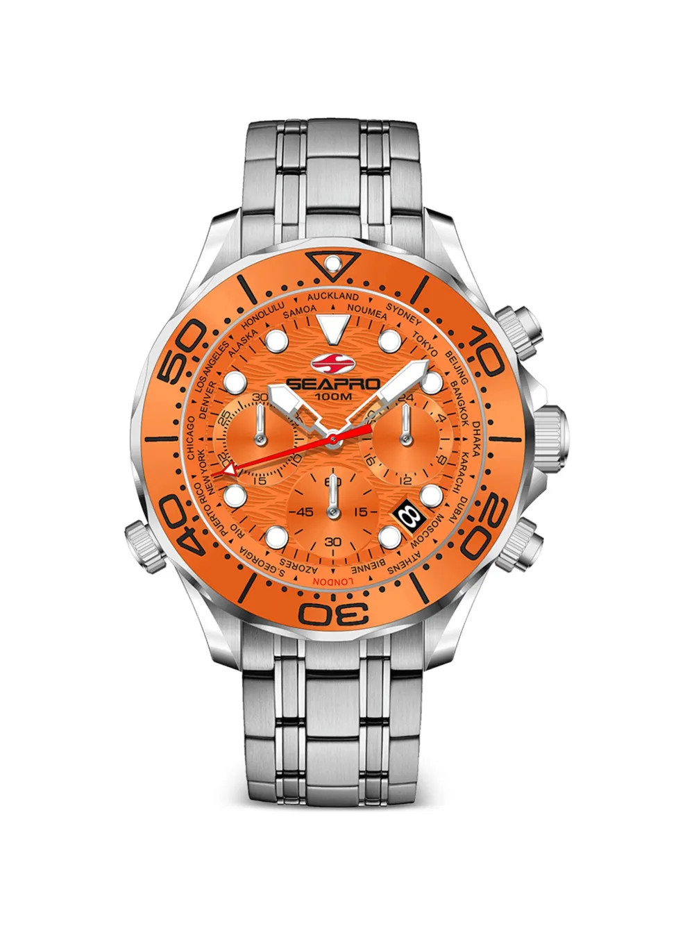 SEAPRO Mondial Timer 44mm Watch | Orange | FARFETCH | Farfetch Global
