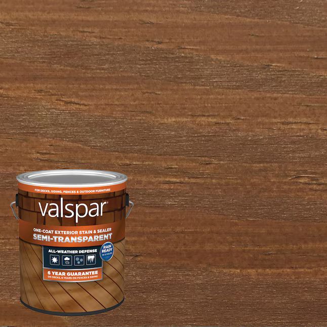 Valspar Pinebark Semi-transparent Exterior Wood Stain and Sealer (1-Gallon) | Lowe's