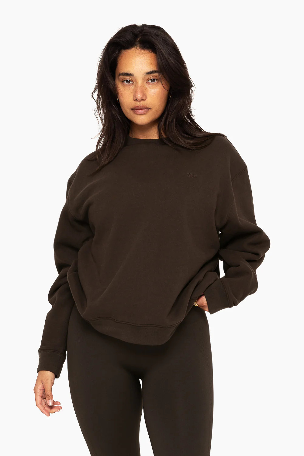 HEAVYWEIGHT SWEATS CREWNECK - ESPRESSO | SET Active