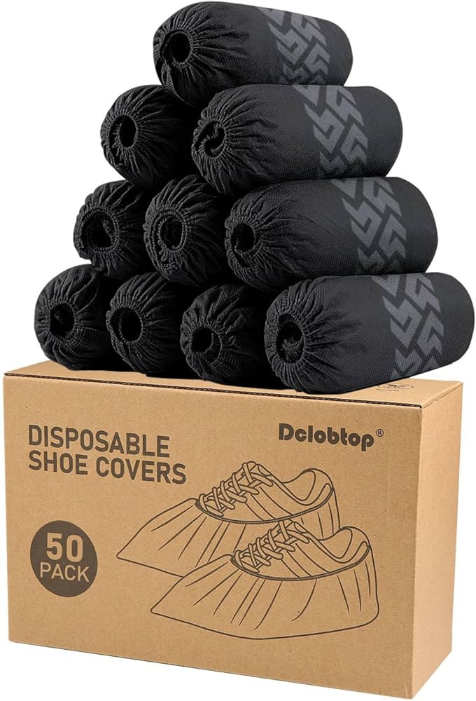 Black Recycable Shoe Covers Disposable - Recyclable Shoe Covers Disposable for Indoors, Fits Up T... | Amazon (US)