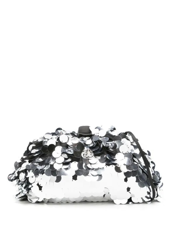 Isla sequin-embellished Clutch Bag | Blue | FARFETCH AE | Farfetch Global