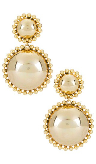 Lucia Dome Drop Earrings in Gold | Revolve Clothing (Global)