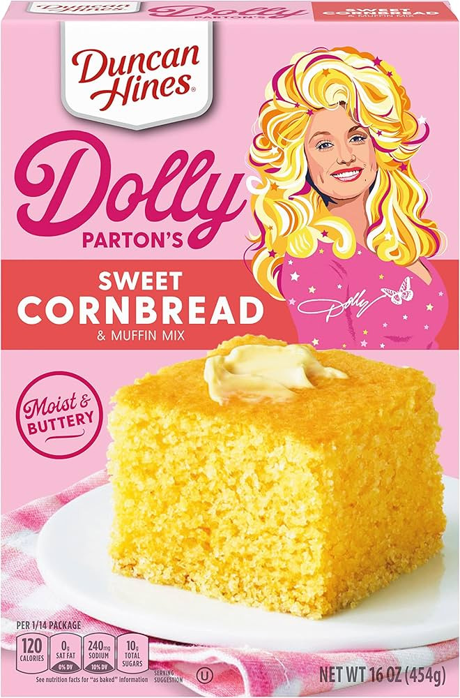Duncan Hines Dolly Parton's Sweet Cornbread & Muffin Mix, 16 oz. | Amazon (US)