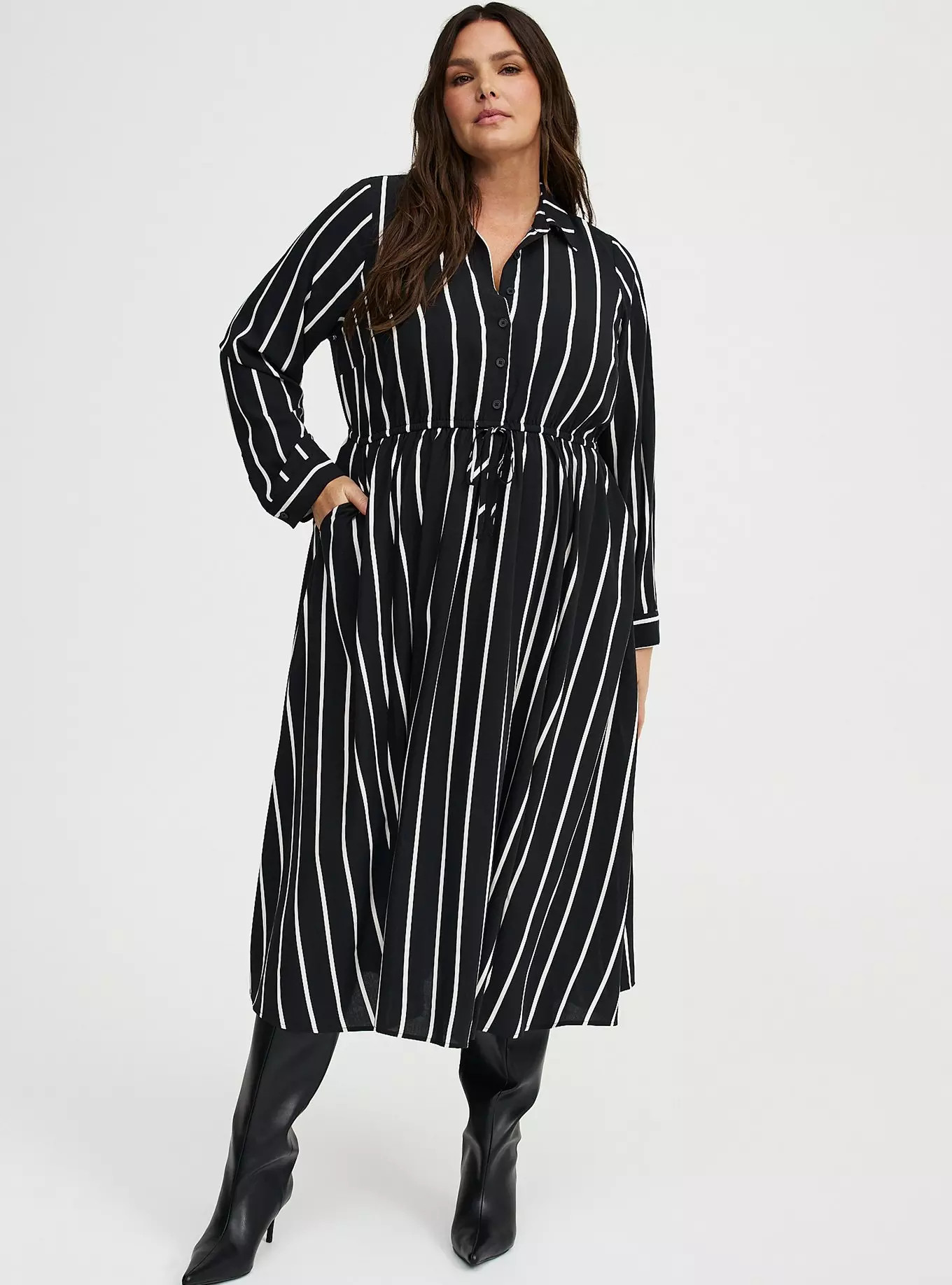 Collared Tea Length Shirt Dress | Torrid (US & Canada)