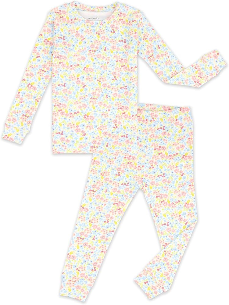 moimoln 6M-8Y Baby & Toddler Girl Floral Pajamas Soft Modal Cotton Breathable Snug-Fit Long Sleev... | Amazon (US)