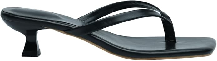 Womens Kitten Heel Flip Flops Thong Sandals Slip On Slide Sandals with Comfortable Memory Foam | Amazon (CA)