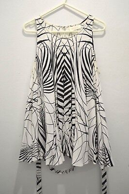 Sass & Bide White Black Print Body of Work Flared Trapeze Top 6 8 10 36 RRP350  | eBay | eBay AU