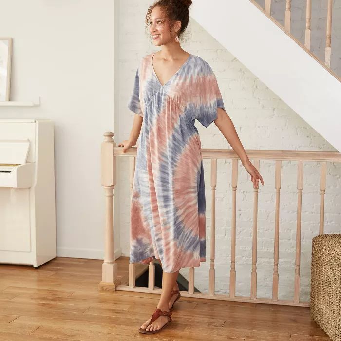 Women's Printed Kimono Elbow Sleeve Dress - Knox Rose™ Pink | Target
