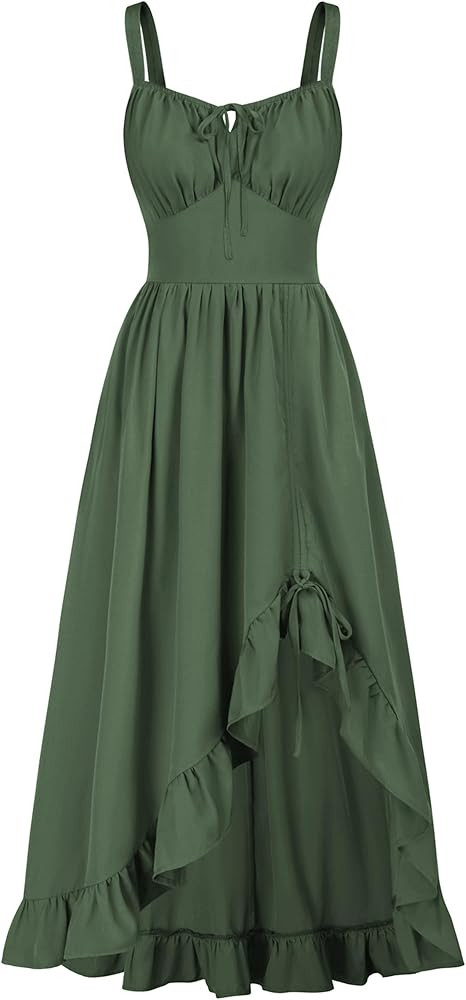 Scarlet Darkness Renaissance Dress Women Summer Corset Dress Flowy Sleeveless Milkmaid Vacation S... | Amazon (US)