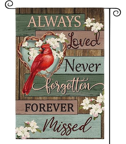 Frienda Happy Birthday in Heaven Decoration Heavenly Birthday Yard Sign with Stake Cemetery Decorations for Grave Waterproof Outdoor Garden Memorial Sign for Gravesite Garden Yard Favor(Cardinal) | Amazon (US)