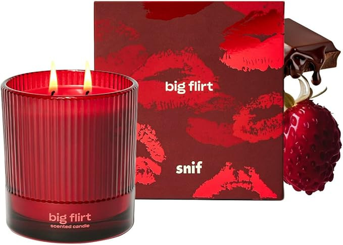 Big Flirt Luxury Scented Candle by Snif, Valentine's Day Candle, 50+ Hours, 100% Cotton Fiber Wic... | Amazon (US)