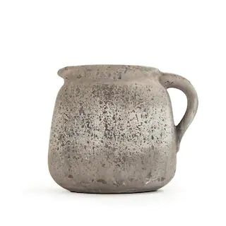 Zentique Terracotta Grey Decorative Pitcher Vase 8562L A344 | The Home Depot