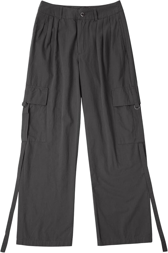 HJYUZP Wide Leg Sweatpants Womens Cargo Pants High Waisted Parachute Pants Baggy Wide Leg Sweatpa... | Amazon (US)