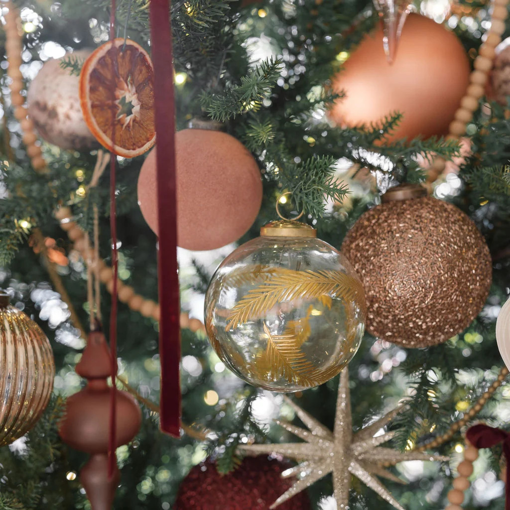 4" Beaded Bronze Glass Ornament – Antique Style | CG Hunter