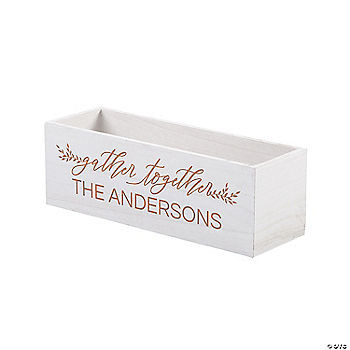 Personalized Thanksgiving Wood Centerpiece Box | Oriental Trading Company