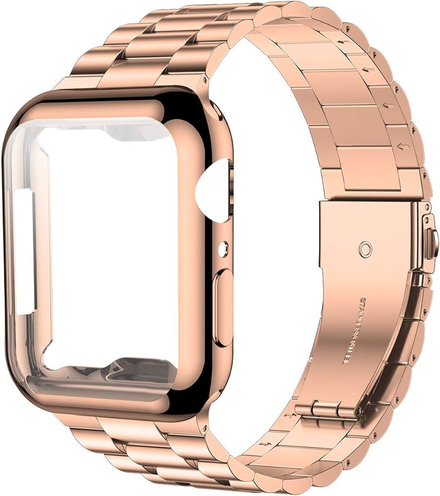 iiteeology Compatible with Apple Watch Band 44mm SE/Series 6 5 4, Upgraded Stainless Steel Link R... | Amazon (US)