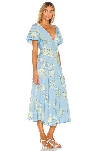 Free People Laura Printed Dress in Sky Combo from Revolve.com | Revolve Clothing (Global)